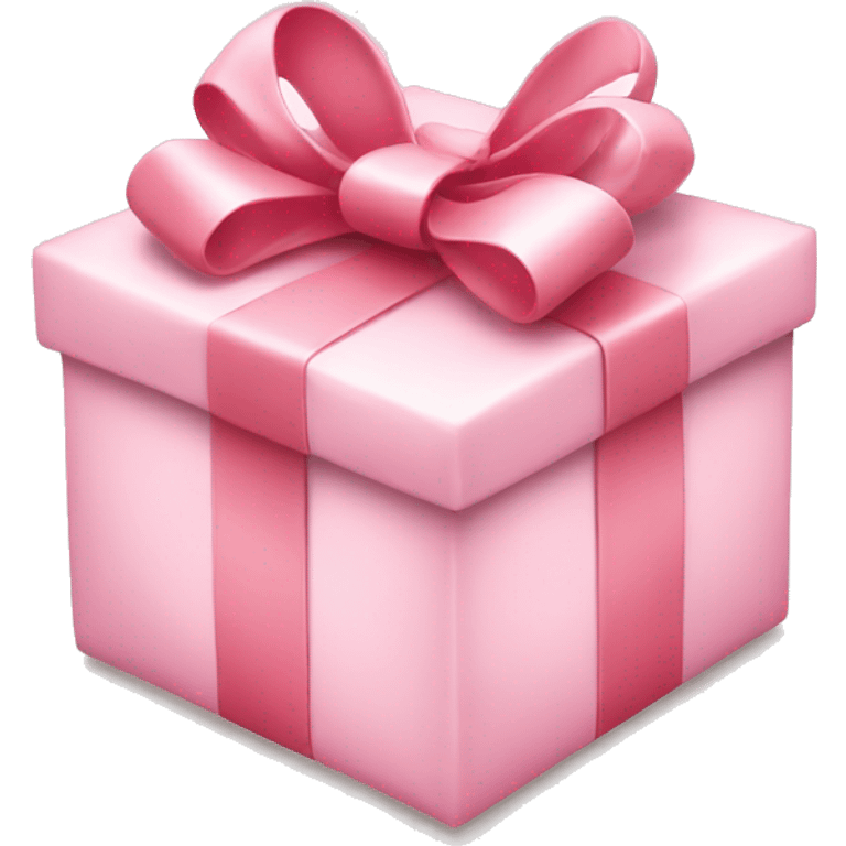 light pink christmas gift with white bow emoji