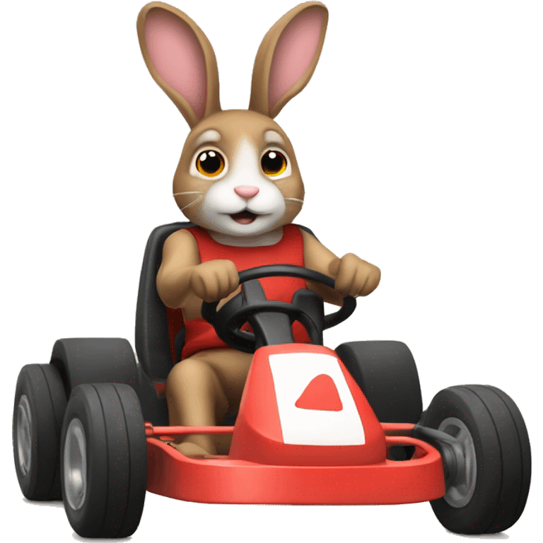 rabit drving a kart emoji