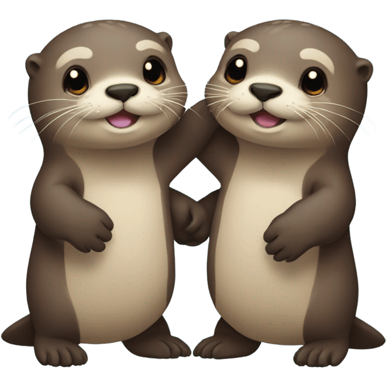 otters holding hands emoji