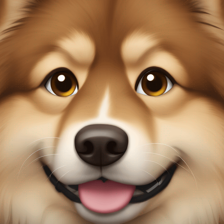 Finnish Lapphund brown. His nose and face are dark brown dotted emoji