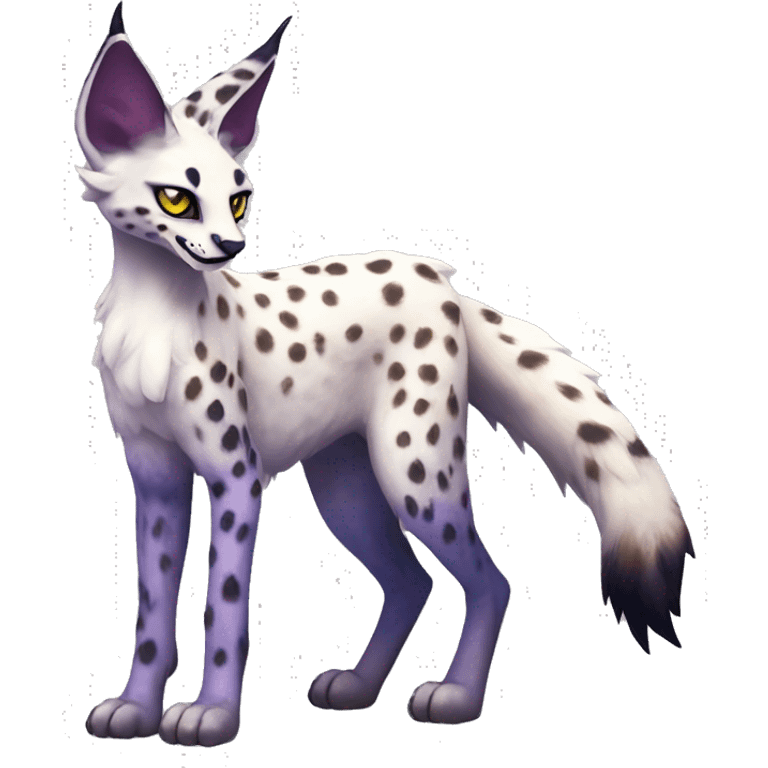 Epic Edgy Colorful ethereal eldritch Sergal-Serval-Fionbri emoji