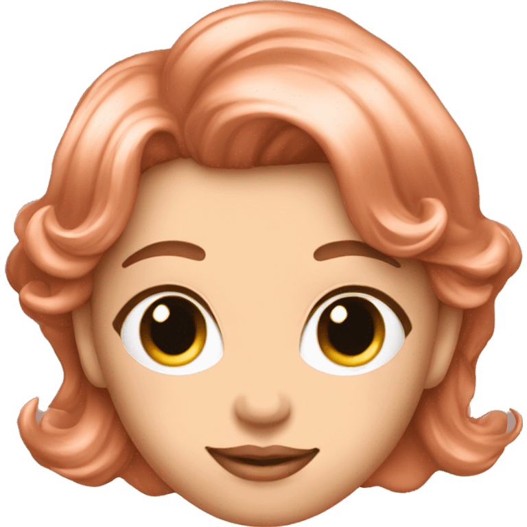 Rose gold colored hesrt emoji