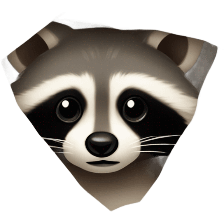 raccoon under a white blanket emoji