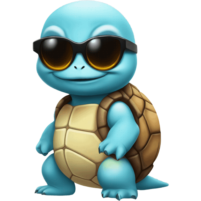 Make squirtle the Pokémon with sunglasses emoji