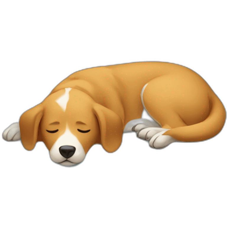 dog sleeping on a bed and eat rice emoji