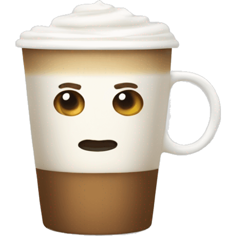 Flat white coffee emoji