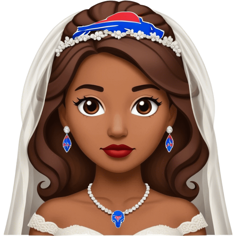 Bride who is a major buffalo bills  emoji