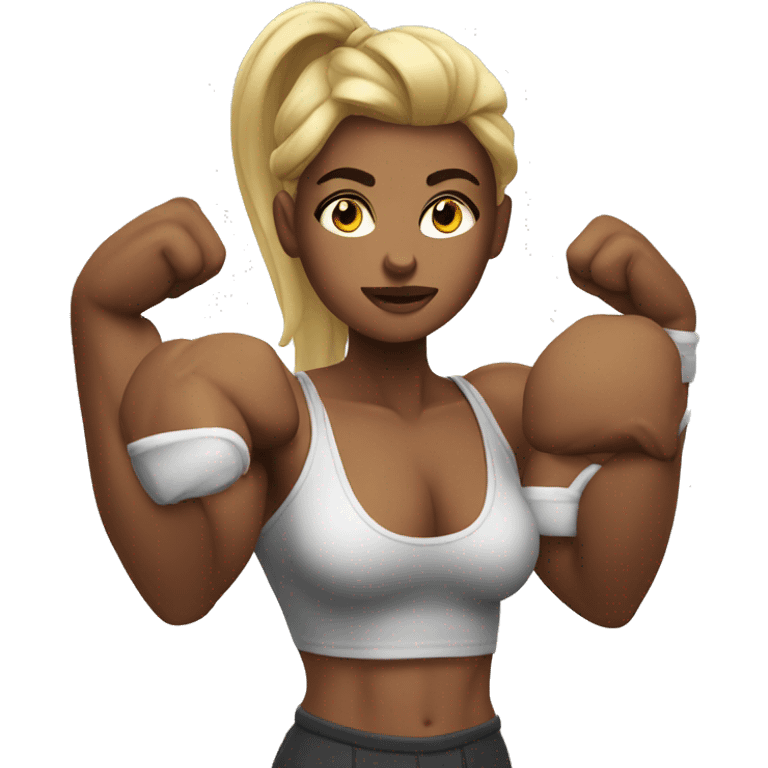 Muscular girl emoji