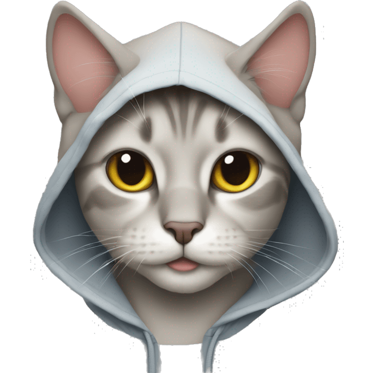 Cat wear a nike hoody emoji