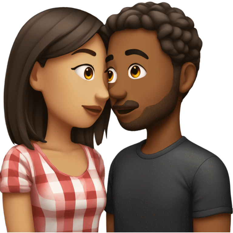 Boyfriend and girlfriend kissing emoji