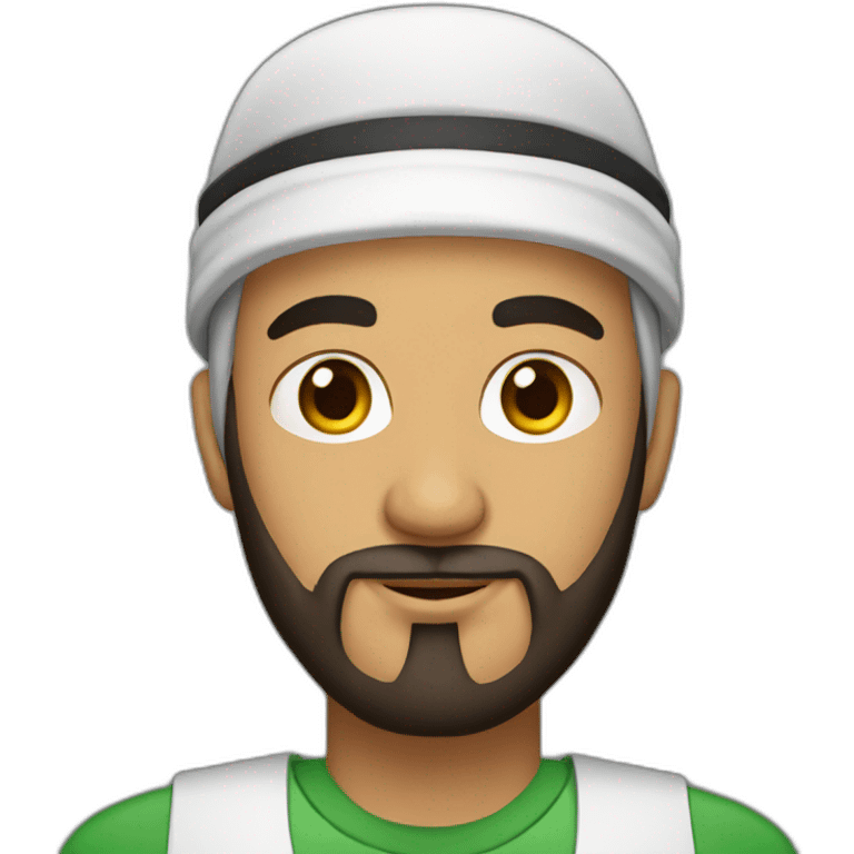 Muslim men with beard and cap emoji