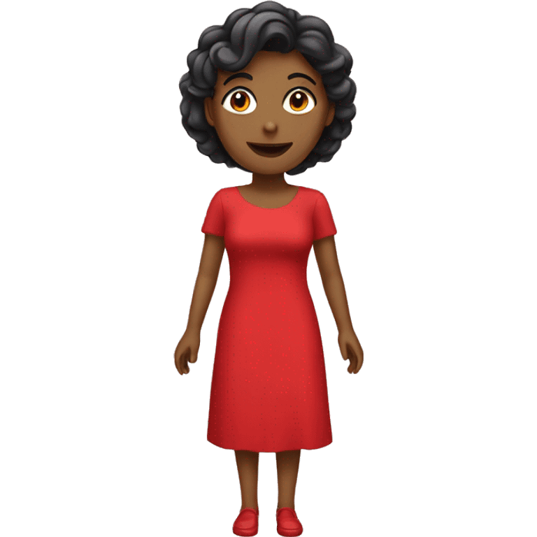 red dress lady emoji