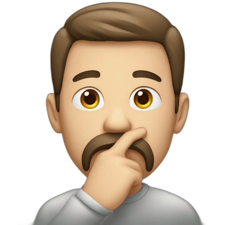 a man holding his nose emoji