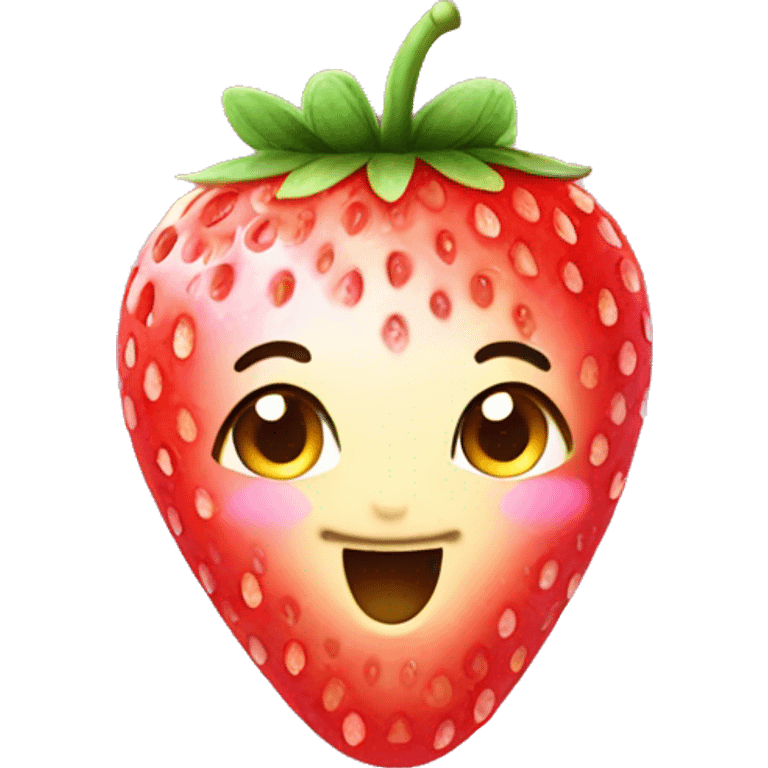 Cute sparkling strawberry  emoji