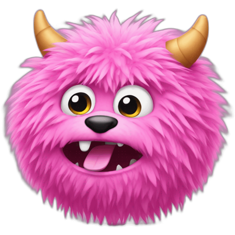 Pink furry monster emoji