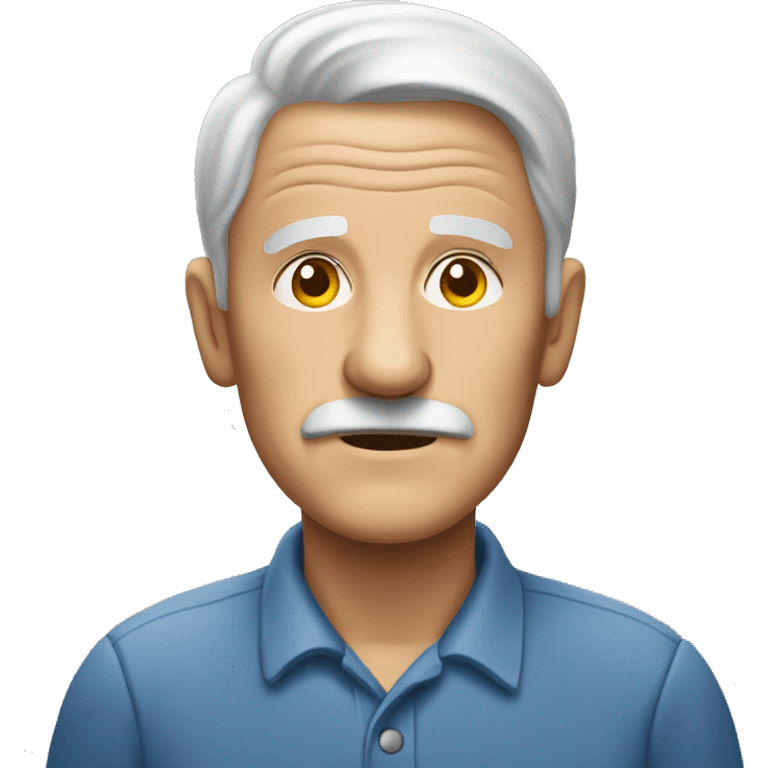 an old person that watch  men at work emoji