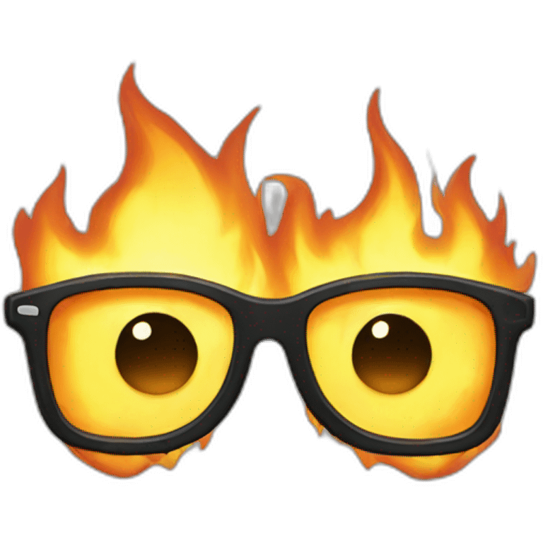 burning glasses emoji