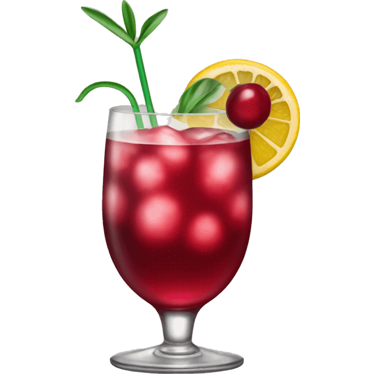 Cranberry cocktail emoji