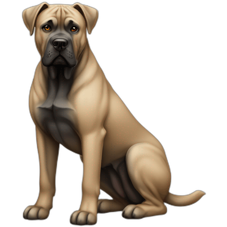 dog Cane Corso color fawn full body emoji