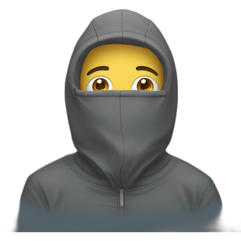 Cagoule de braqueur emoji