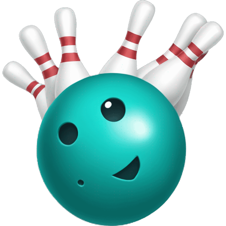 Teal bowling ball emoji