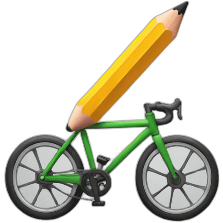 pencil on a bike emoji