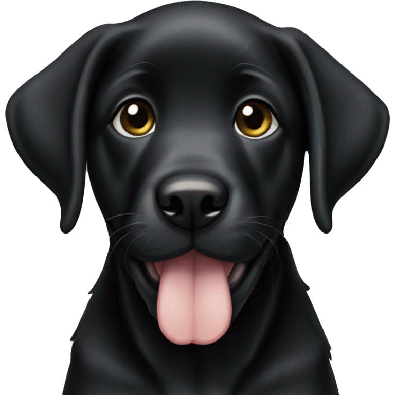 Black lab puppy  emoji