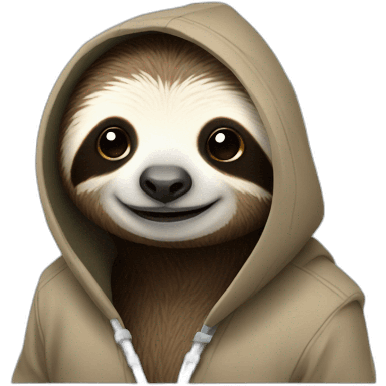 hooded sloth emoji