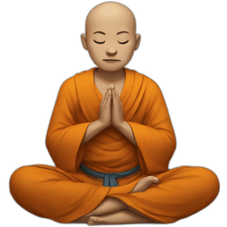 Meditating monk emoji