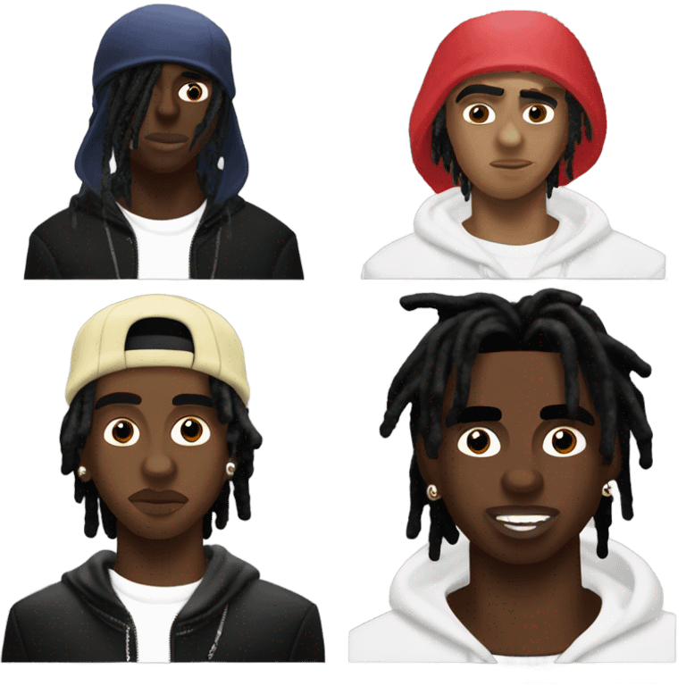 vamp playboi carti in Balenciaga and durag emoji