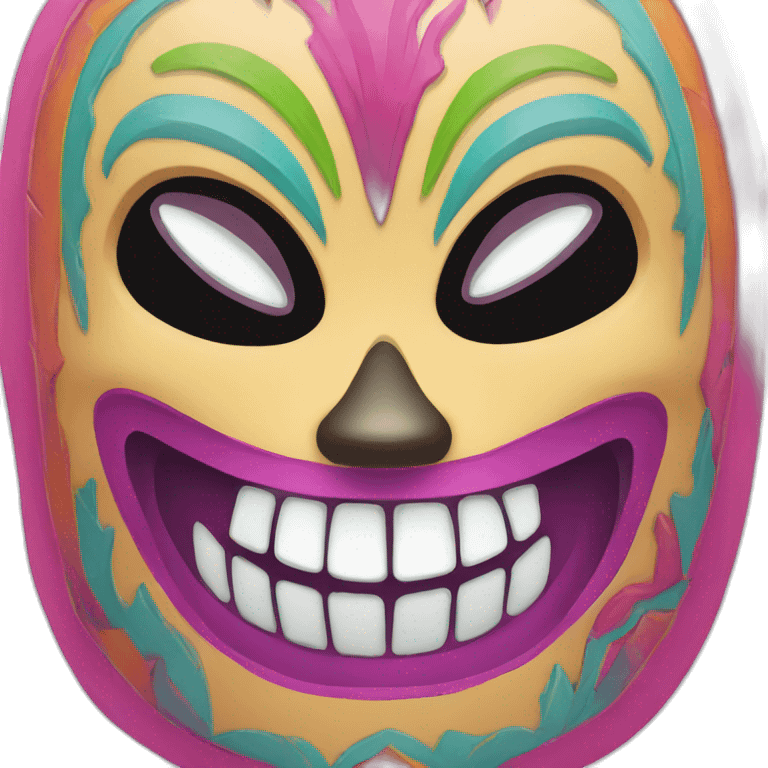 Colorful el muerte laughing mask emoji