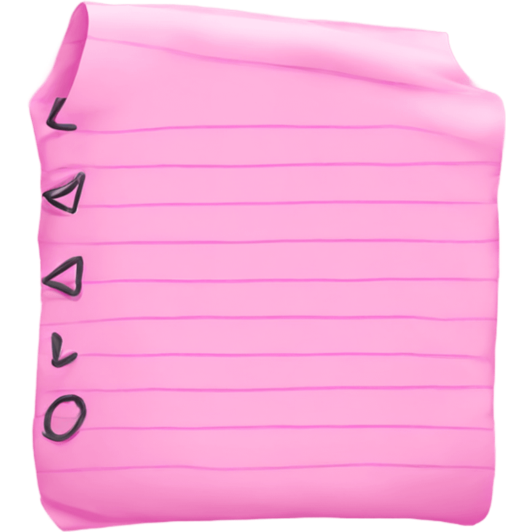 Pink to do list emoji