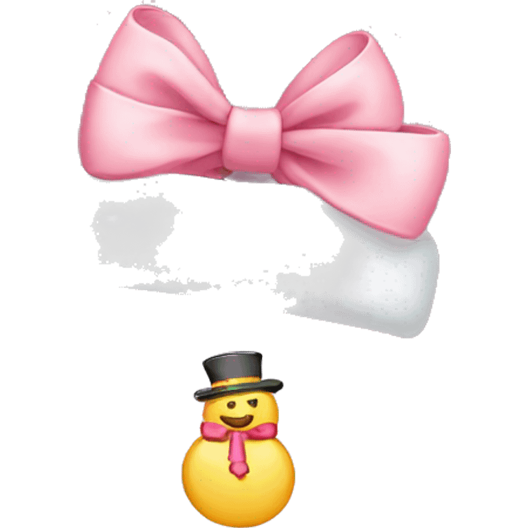  light pink Christmas stocking with bow emoji