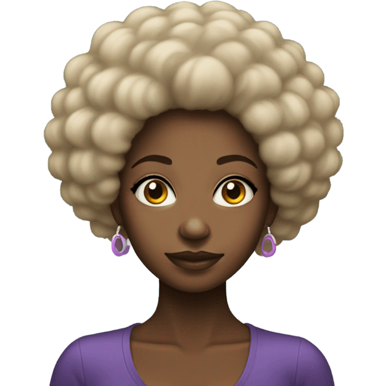 Black girl with afro   emoji