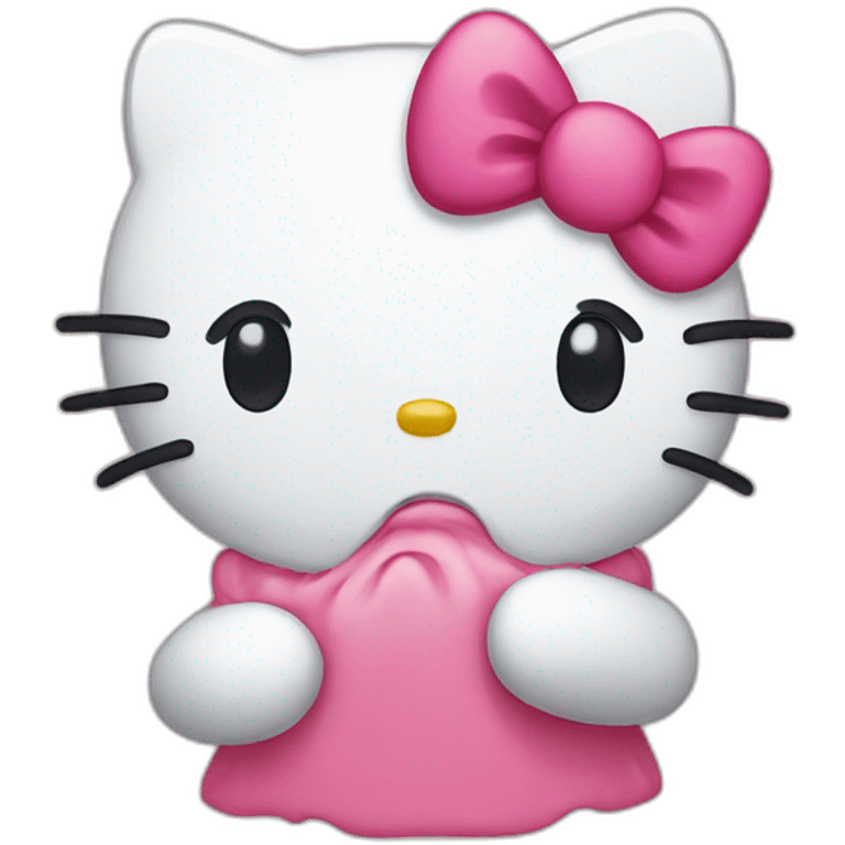 Hello kitty crying  emoji