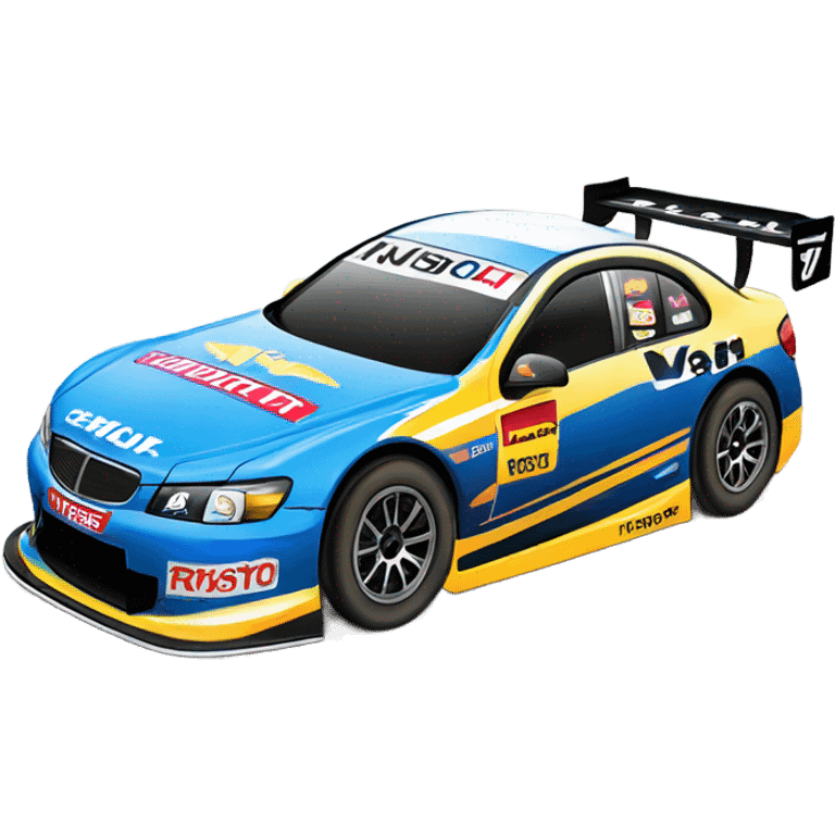 side view of v8 supercar racecar emoji