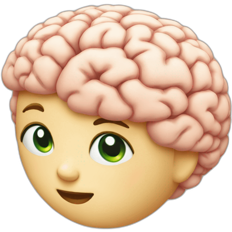 child with brain emoji