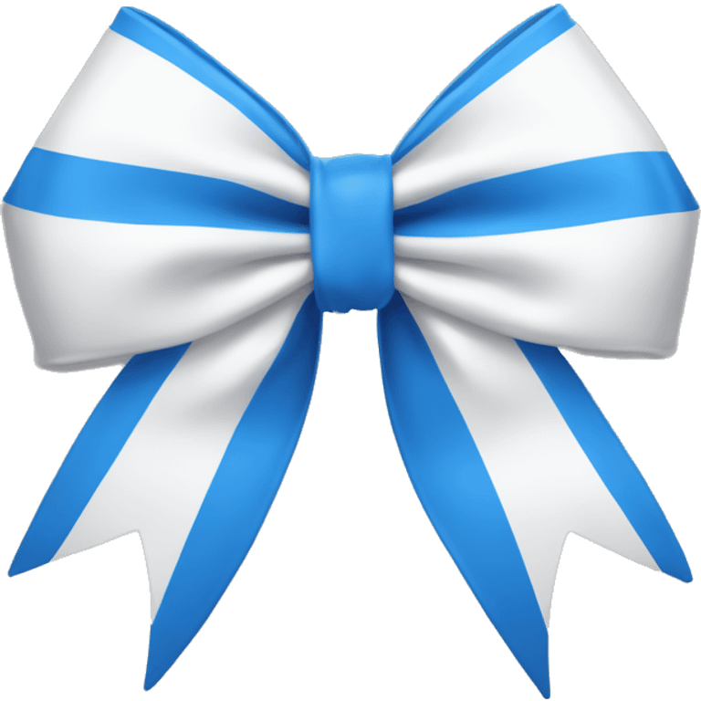 white and blue cheer bow emoji