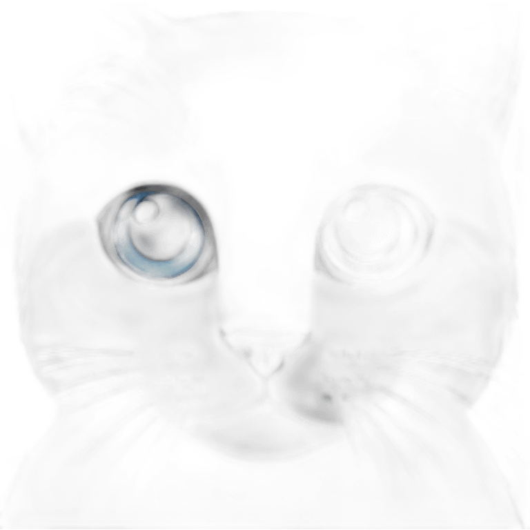 Gato blanco ojos azules emoji