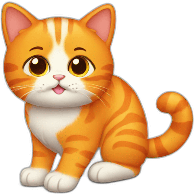 cute orange cat emoji