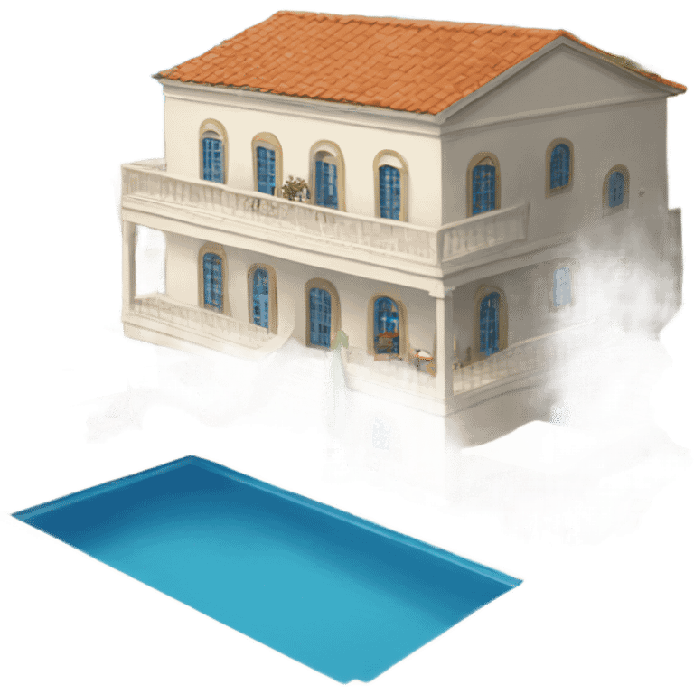 Big house greece style with terrace and swimming pool  emoji