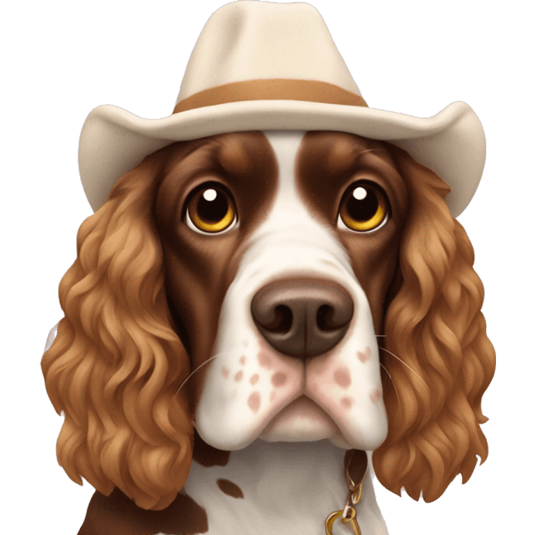 Cocker spaniel in a cow costume  emoji