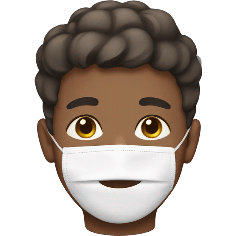 Boy with a skincare face mask on emoji