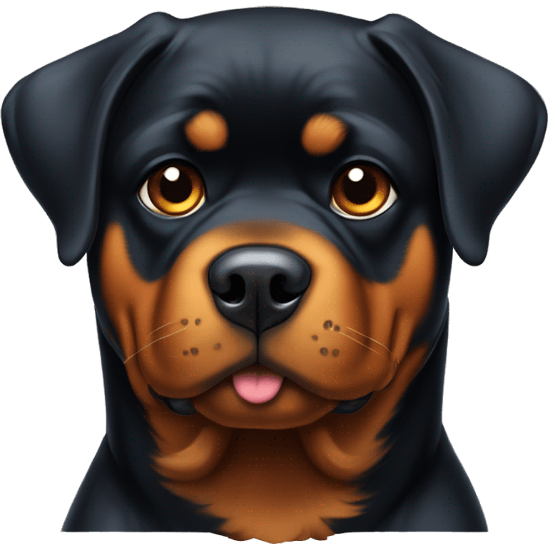 Rottweiler sitting down and pouting  emoji