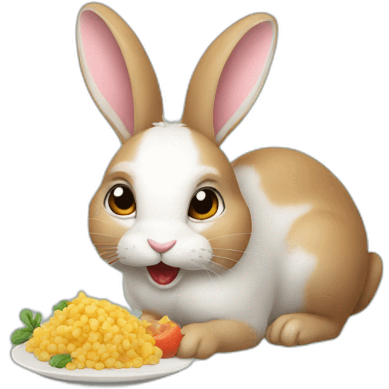 Bunny eating emoji