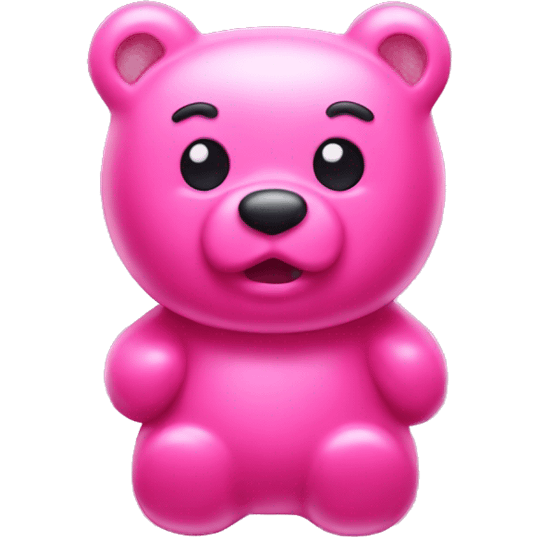 Pink gummy bear emoji