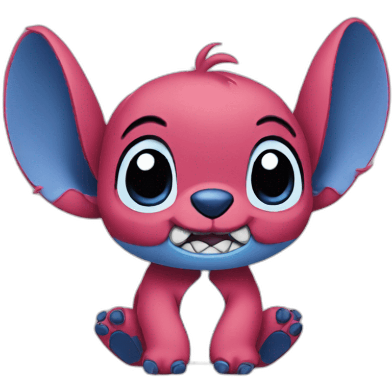 stitch qui tient un coeur emoji