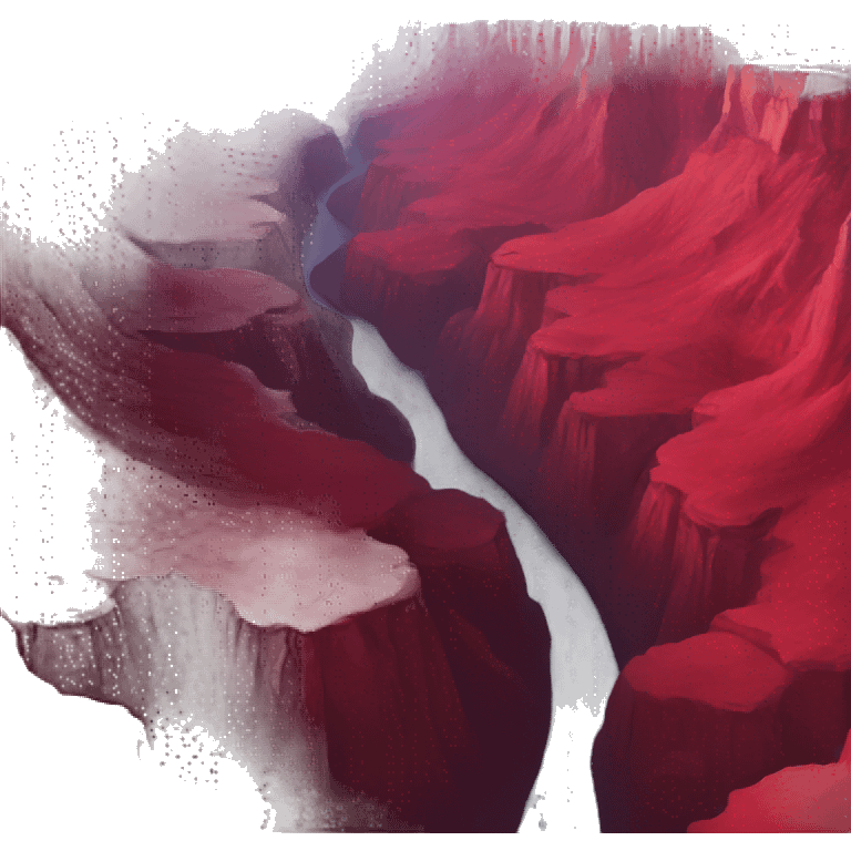 Dark-red clouds covering canyon emoji