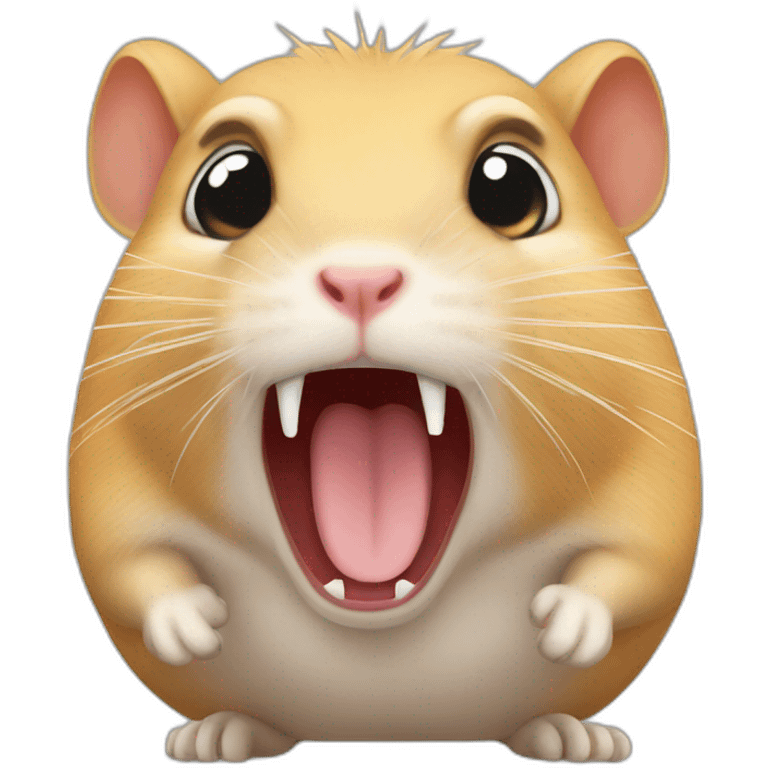 a very angry gerbil emoji