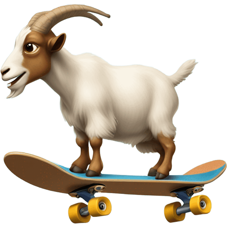 Goat skateboarding  emoji